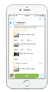 mobile workout online training